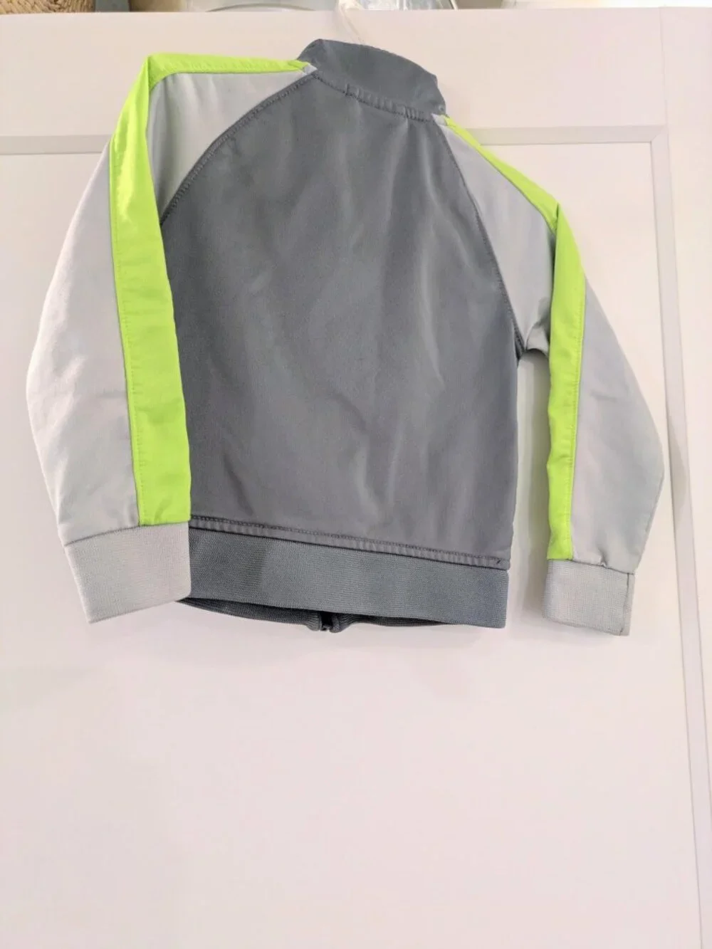 Toddler Puma Zip-Up Gray & Neon Green Jacket - 2T